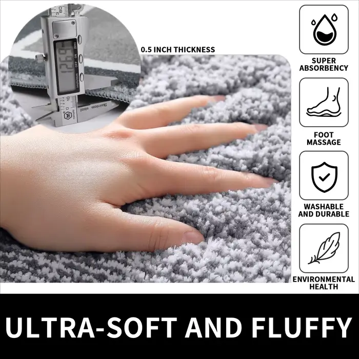 Tapis de salle de bain en peluche