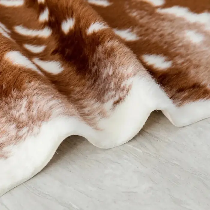 Nouveau tapis imprimé cerf et léopard, doux et confortable, tapis artificiel pour salle de bain, chambre, salon, décoration intérieure