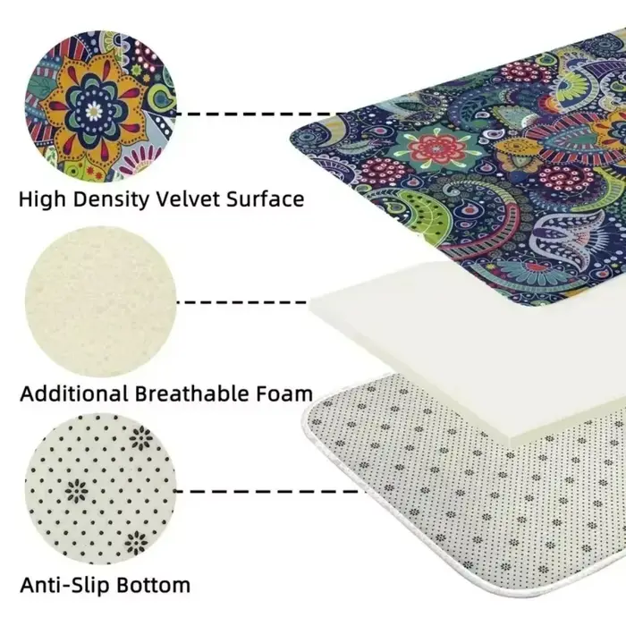 Tapis noir de Style bohémien