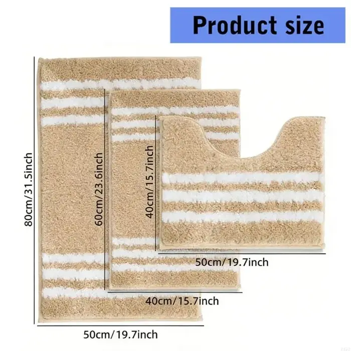 Ensemble tapis salle bain lavable