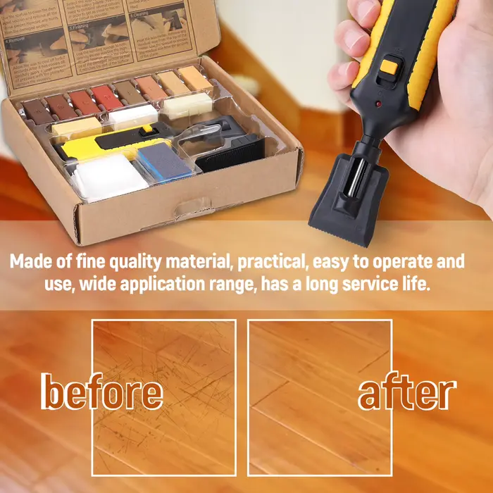 Kit d'outils multifonctionnel de réparation de planchers en bois DIY – Kit
