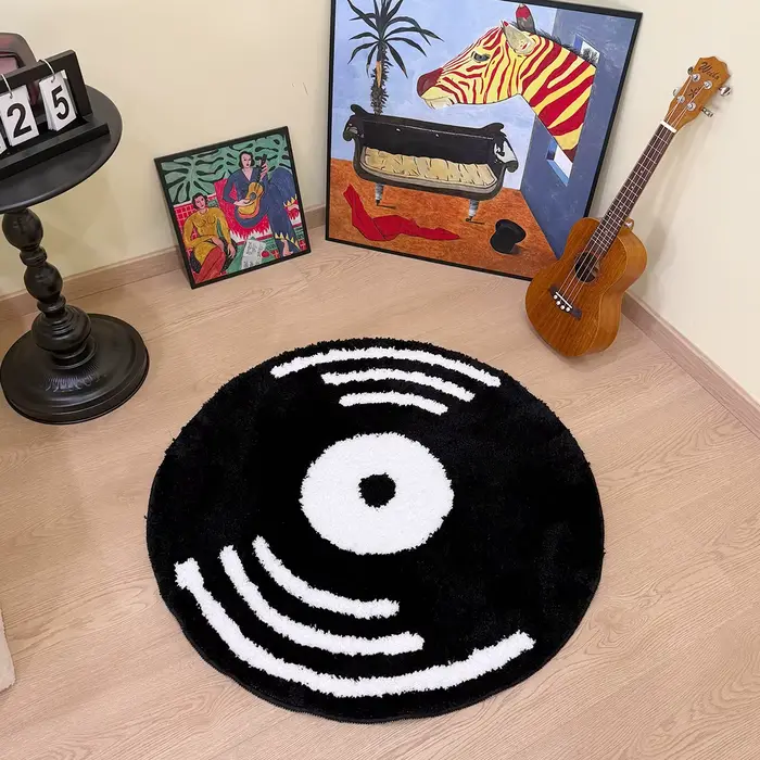 Tapis touffeté en vinyle créatif