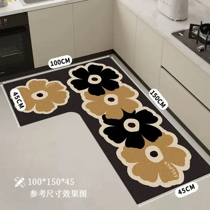 Tapis de sol de cuisine au design minimaliste avec coussin absorbant l'eau en terre de diatomée