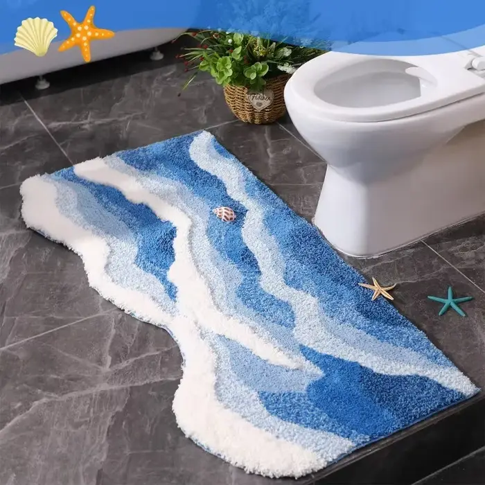 Tapis capitonné ondulé esthétique