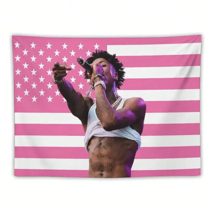 Tapisserie YoungBoy Rapper, affiche artistique musicale, drapeau décoratif pour l'esthétique de la p