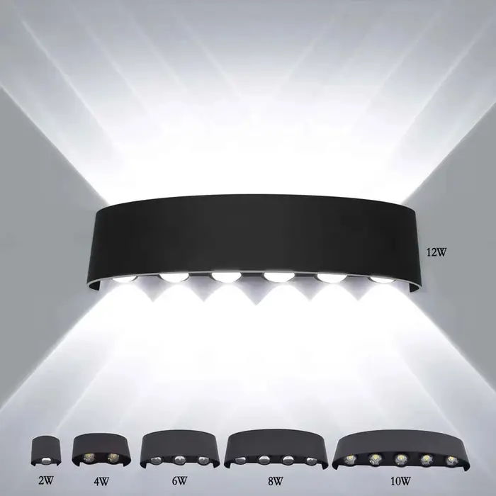 Mur LED lumière IP65 extérieur étanche jardin clôture en aluminium intérieur mode applique pour cham