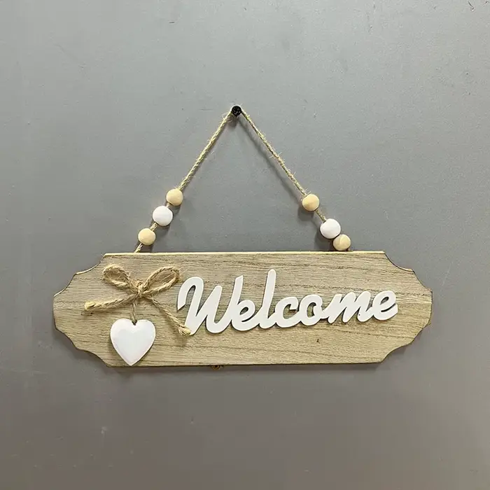 Bienvenue à la maison – Décoration murale en bois – Marque Bow Listing