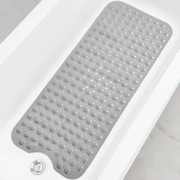 Tapis de bain pour baignoire, tapis de douche extra long antidérapant 40 x 16 pouces avec trous de d
