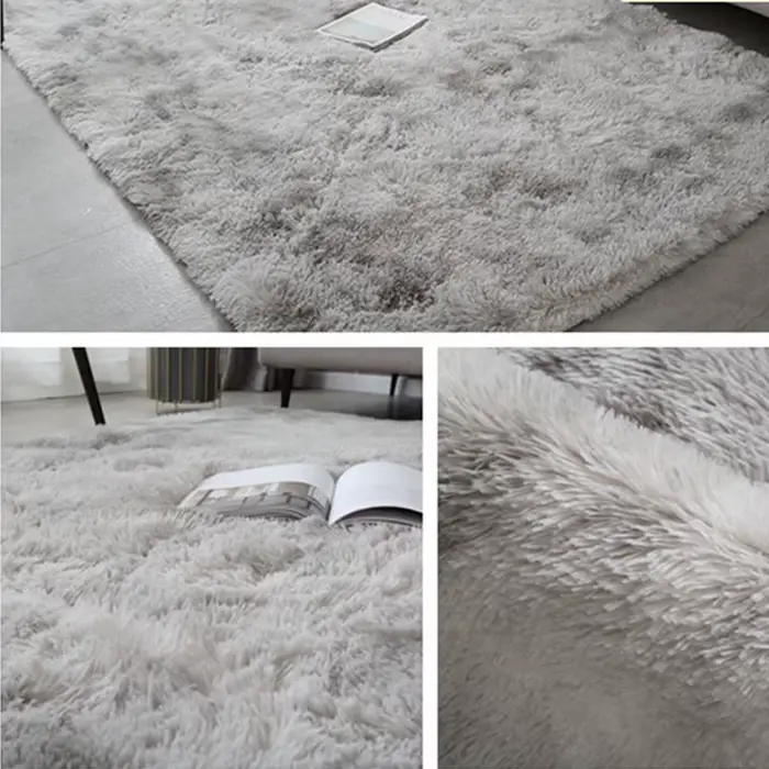 Tapis gris pour salon, en peluche