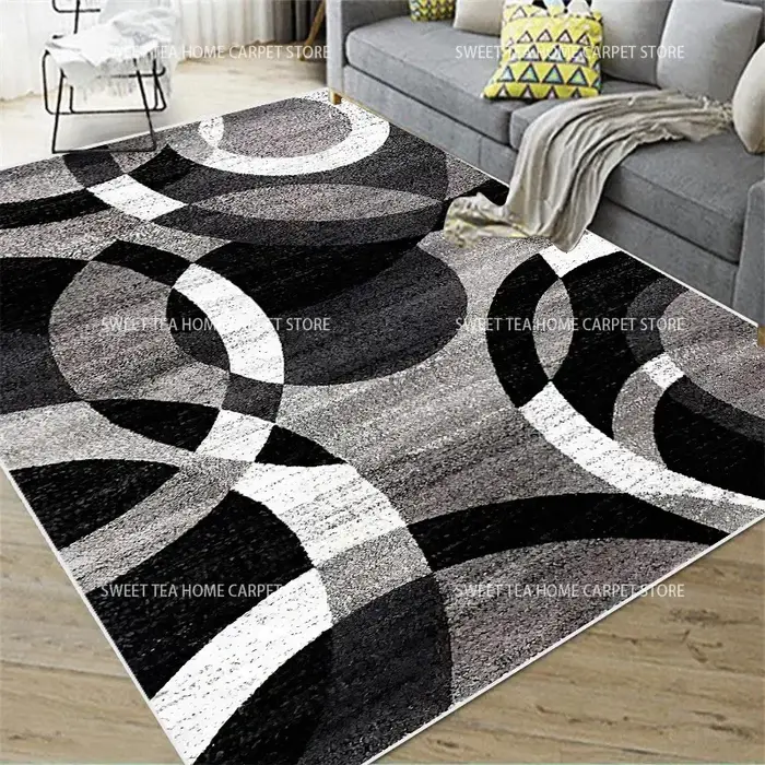 Tapis en peluche de grande surface pour salon