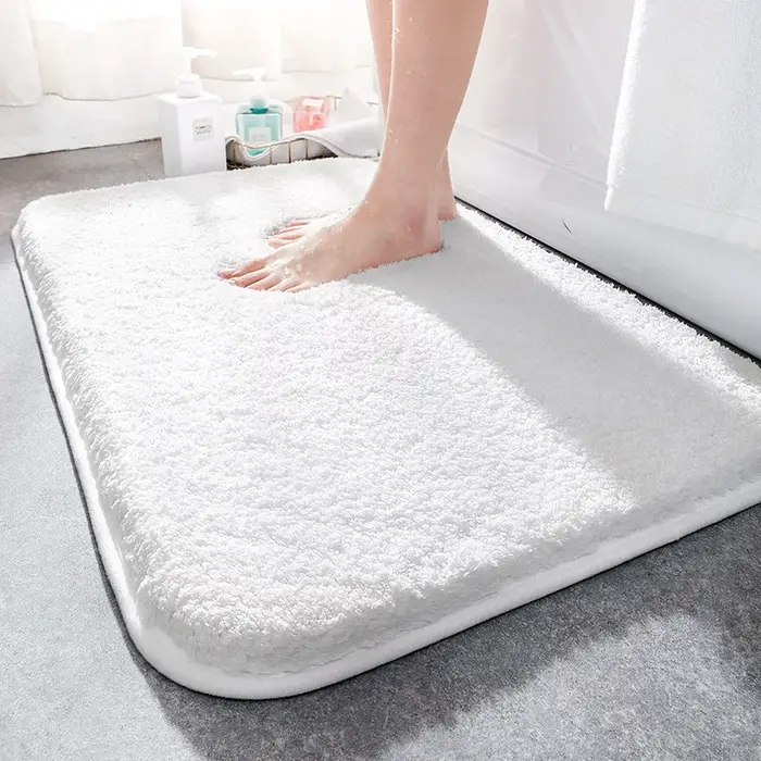Tapis de bain en Fiber de peluche Super épais