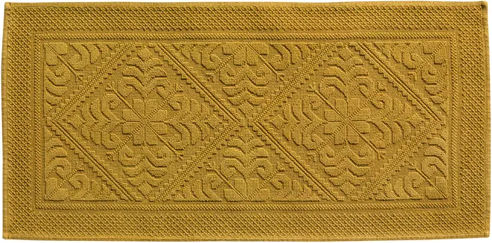 Tapis de bain uni Enzo Safran 54 x 110