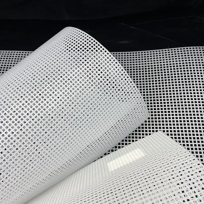 Crochet de fil de tapis de sac en tissu de maille en plastique