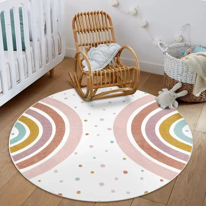 Tapis rond coloré pour la chambre d'enfant
