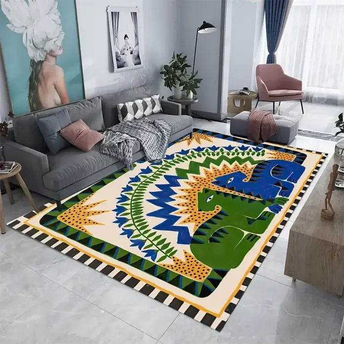 Tapis pour salon mode avancée décoration de la maison Tables basses chambre Tapis en peluche grande 