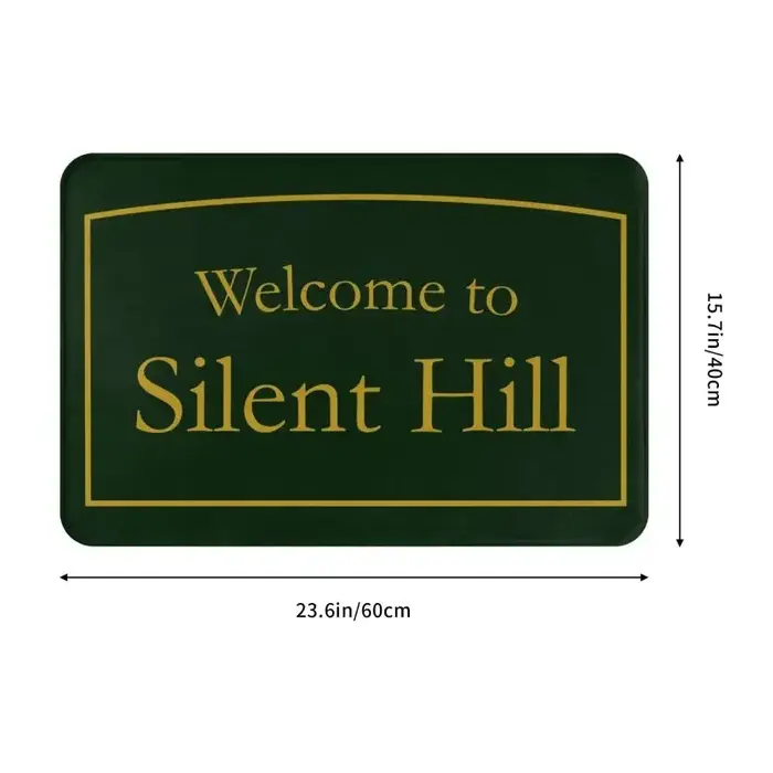 Welcome To Silent Hill-Polymère de porte d'entrée antidérapant, décor de porte d'entrée, chambre à coucher, sol de chevet