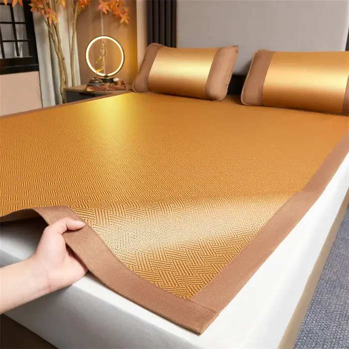 Tapis rafraîchissant pliable en bambou naturel 2025 – Nouveau