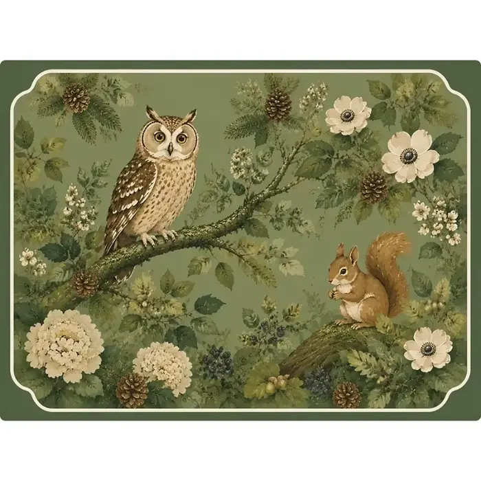 Tapis égouttoir vert rétro pour comptoir de cuisine