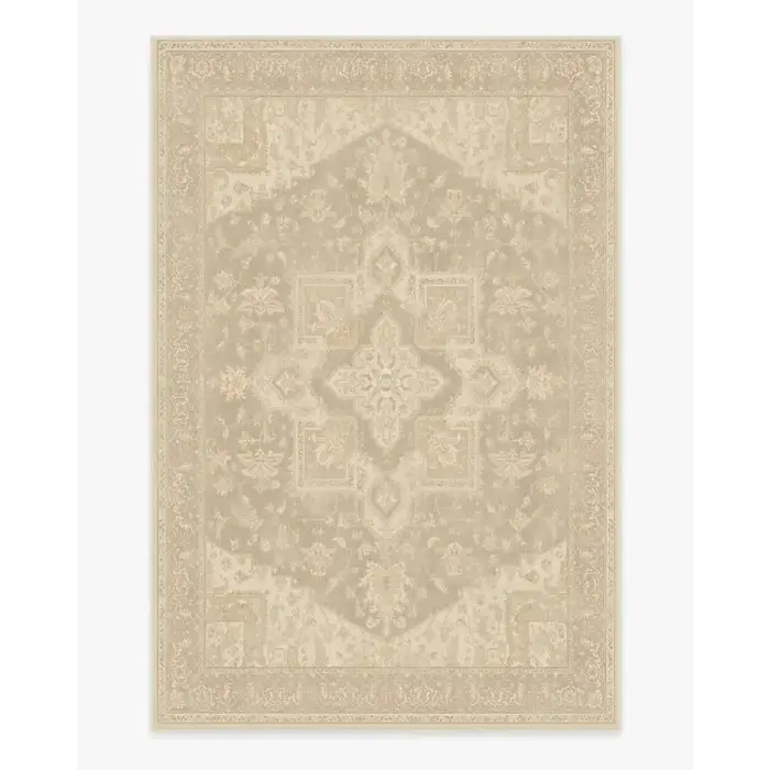 Tapis d'intérieur vintage Lea bleu lavable