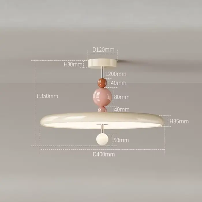 Lampe suspendue de chambre à coucher style crème, vintage, tendance, pour chambre de fille, luminair