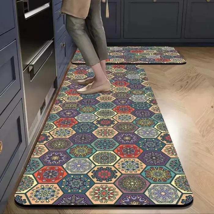 Tapis à motifs mosaïques de style américain, best-seller, adapté aux restaurants et cuisines sales, 