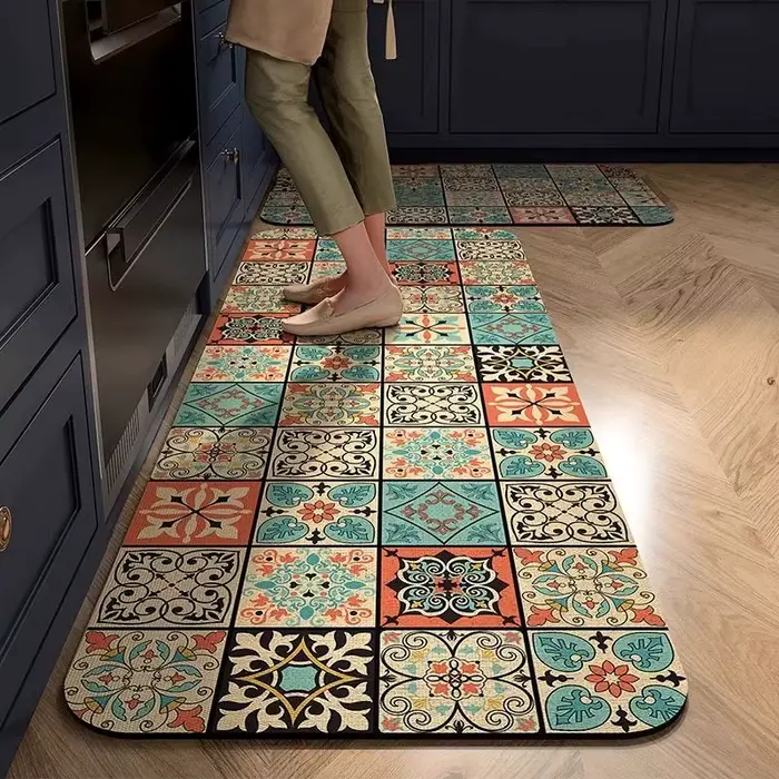 Tapis de sol de cuisine français en terre de diatomée