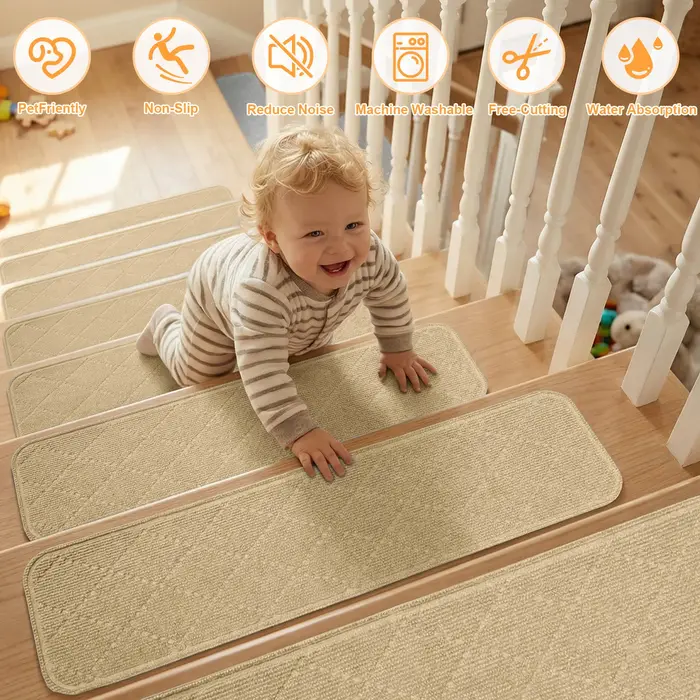 Tapis antidérapant auto-adhésif pour marches d'escalier
