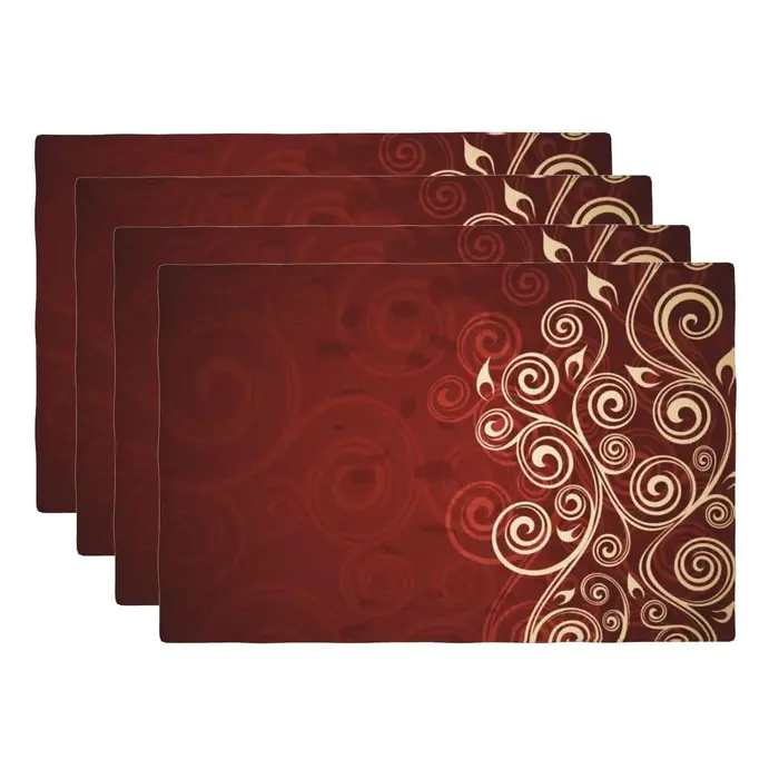 Ensemble de sets de table en tapis persan, en lin, lavable, style bohème, pour la cuisine, la salle 