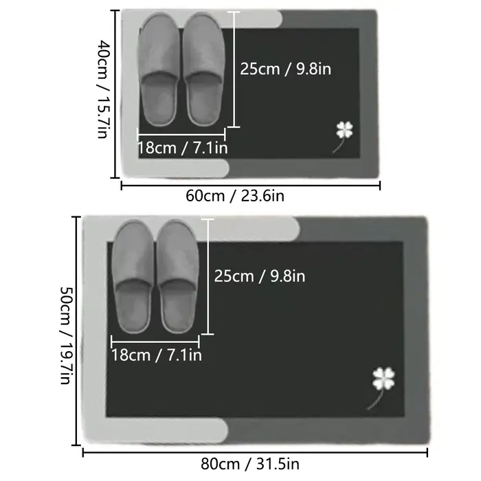 Tapis de sol de salle de bain absorbant épais en flanelle