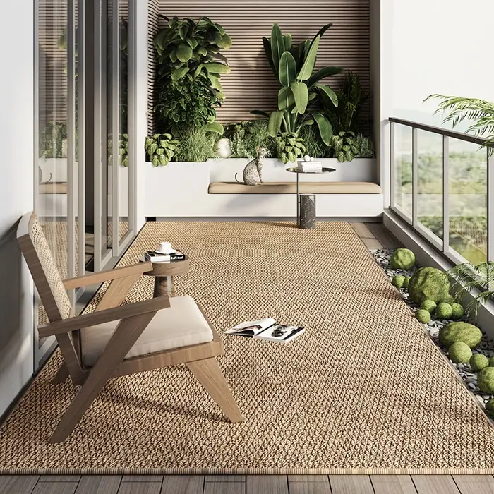 Tapis japonais Wabi Sabi en Fiber douce et Anti-rides