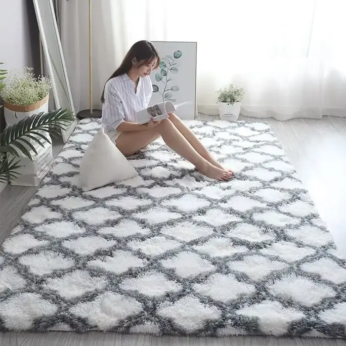 Tapis en peluche pour salon