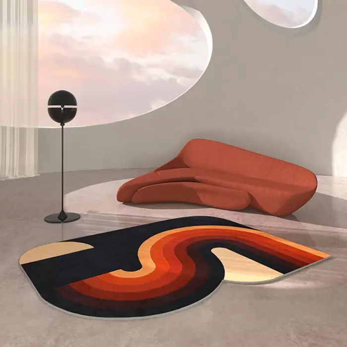 Tapis irrégulier de décoration de salon