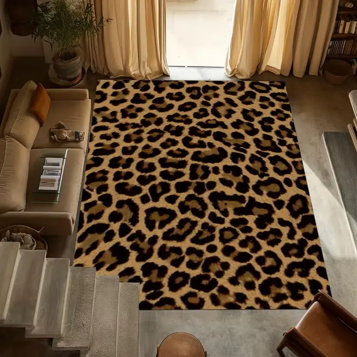 Tapis classique imprimé léopard