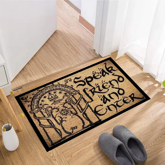 Tapis imprimé VIKAMA Middle Earth Le Seigneur des Anneaux, paillasson d'entrée, tapis de couloir, ta