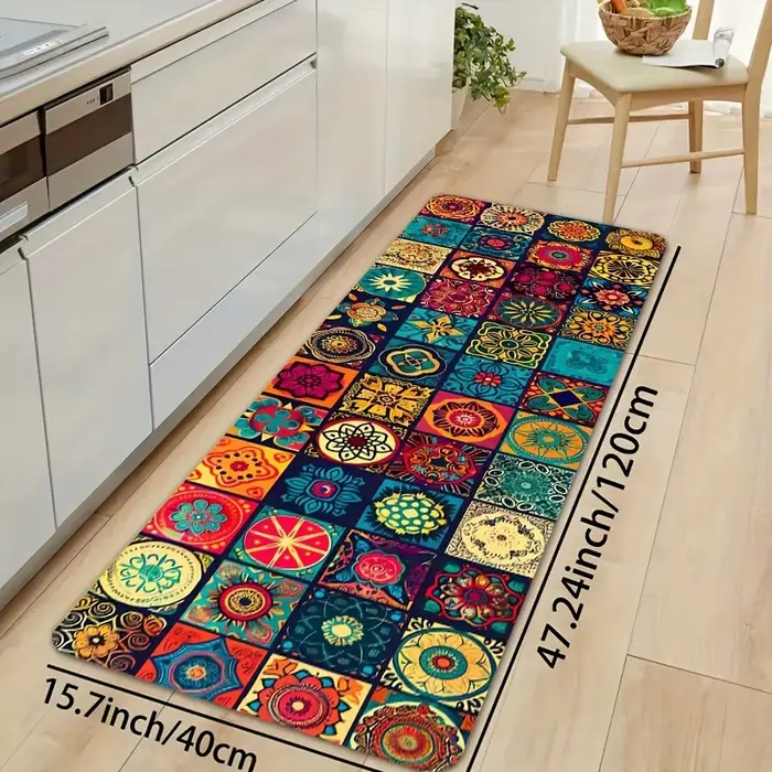 Tapis d'entrée bohème VIKAMA