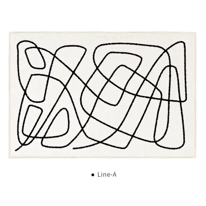 Tapis en peluche minimaliste moderne pour chambre à coucher, tapis de salon léger, grande surface, d