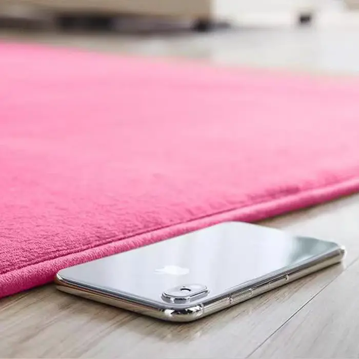 Tapis en velours de corail gris pour salon