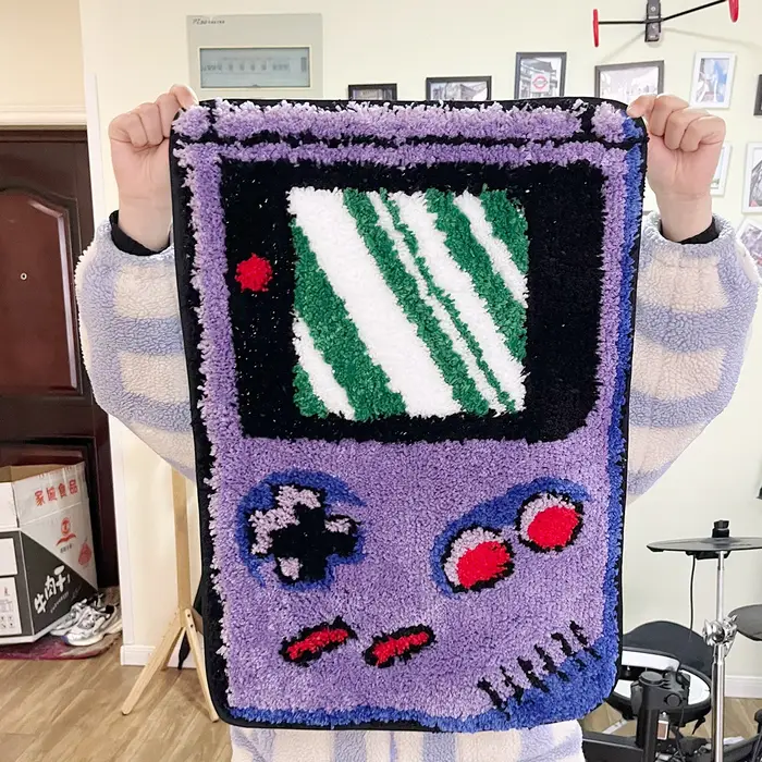 Tapis touffeté pour Console de jeux violette
