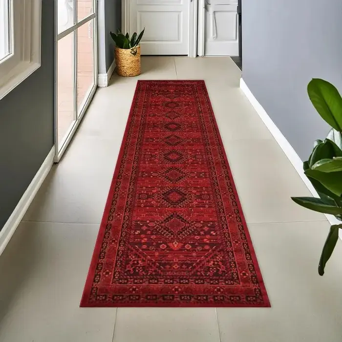 Tapis de couloir floral vintage antidérapant VIKAMA