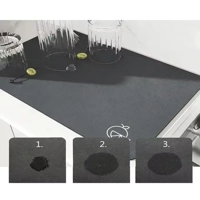 Tapis de vidange absorbant à motif de carrelage rétro