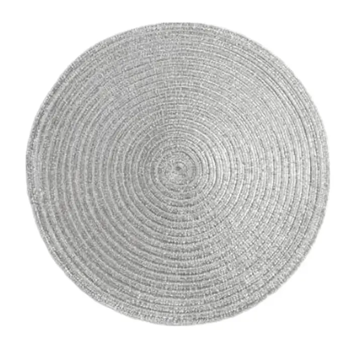 Tapis de Table ronds tressés Beige, 6 pièces, pour cuisine, Table à manger, isolation thermique, nap