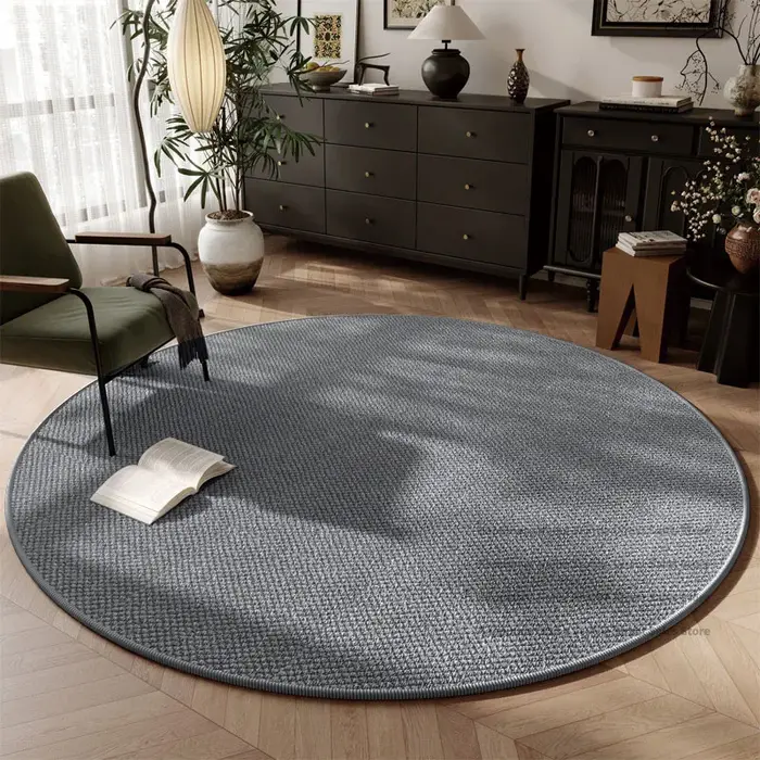 Tapis pour salon, tapis rond moderne pour chambre à coucher