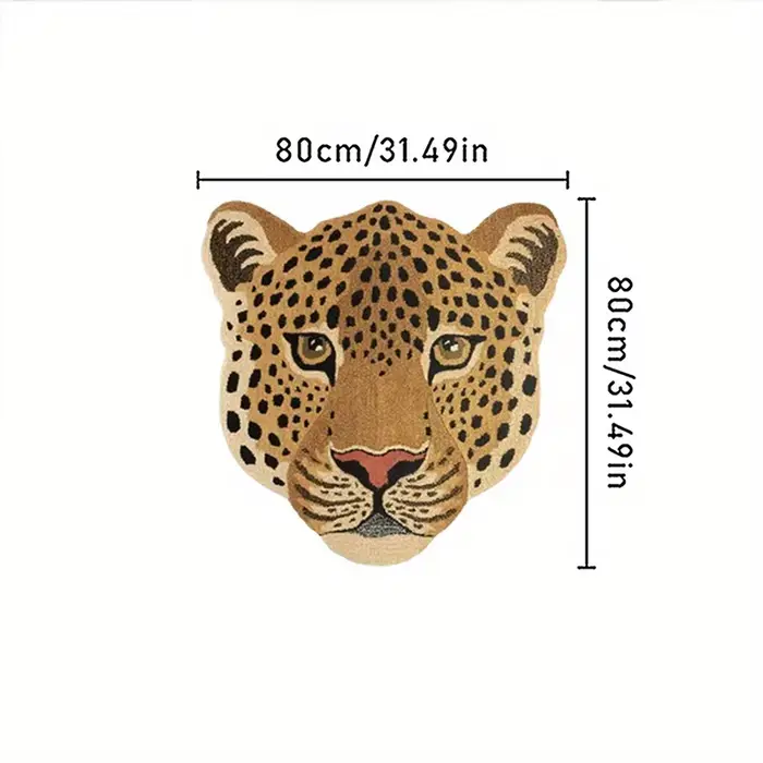 Tapis Imitation Animal épais, forme spéciale, tapis de sol imprimé léopard, tigre, lavable, antidéra