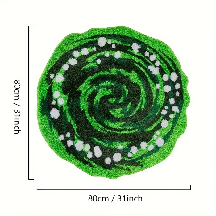 VIKAMA vert rond en peluche tapis pour salon chambre chevet