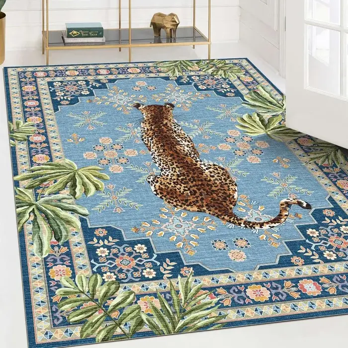 Tapis à motif guépard personnalisé