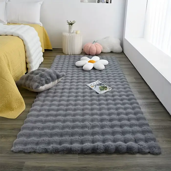 Tapis en fourrure de lapin