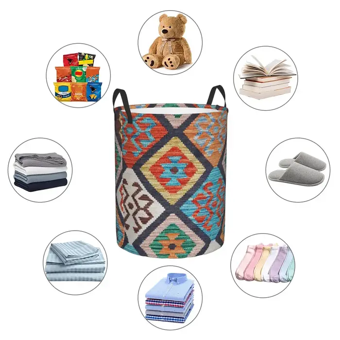 Panier à linge Kilim turc Vintage personnalisé