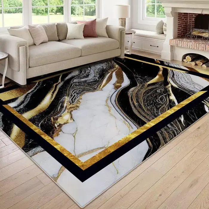 Grand tapis géométrique léger de luxe, européen, pour la maison, le canapé et la Table à thé, pour l