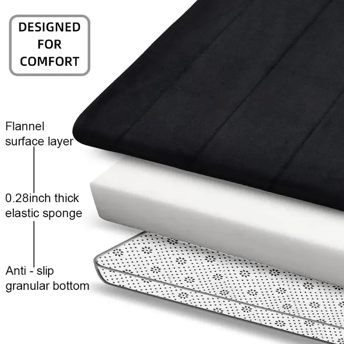 1 couverture de bain en mousse à mémoire de forme