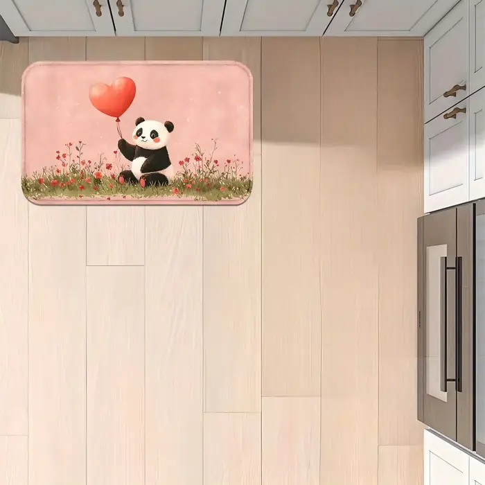 Ensemble de tapis de cuisine Panda Heart Balloon